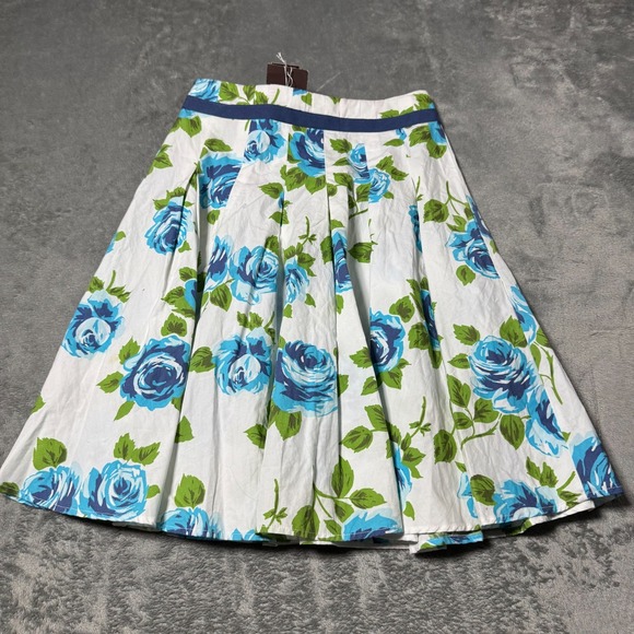 Mini Boden Skirt Girls 11-12Y White Floral Tiered Ruffle Adjustable Waistband - Picture 6 of 7